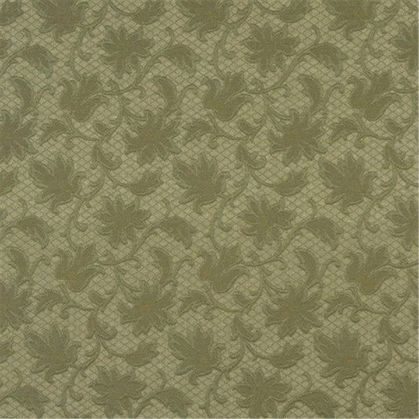 Designer Fabrics 54 in. Wide Green, Floral Jacquard Woven Upholstery Grade Fabric E507 - main